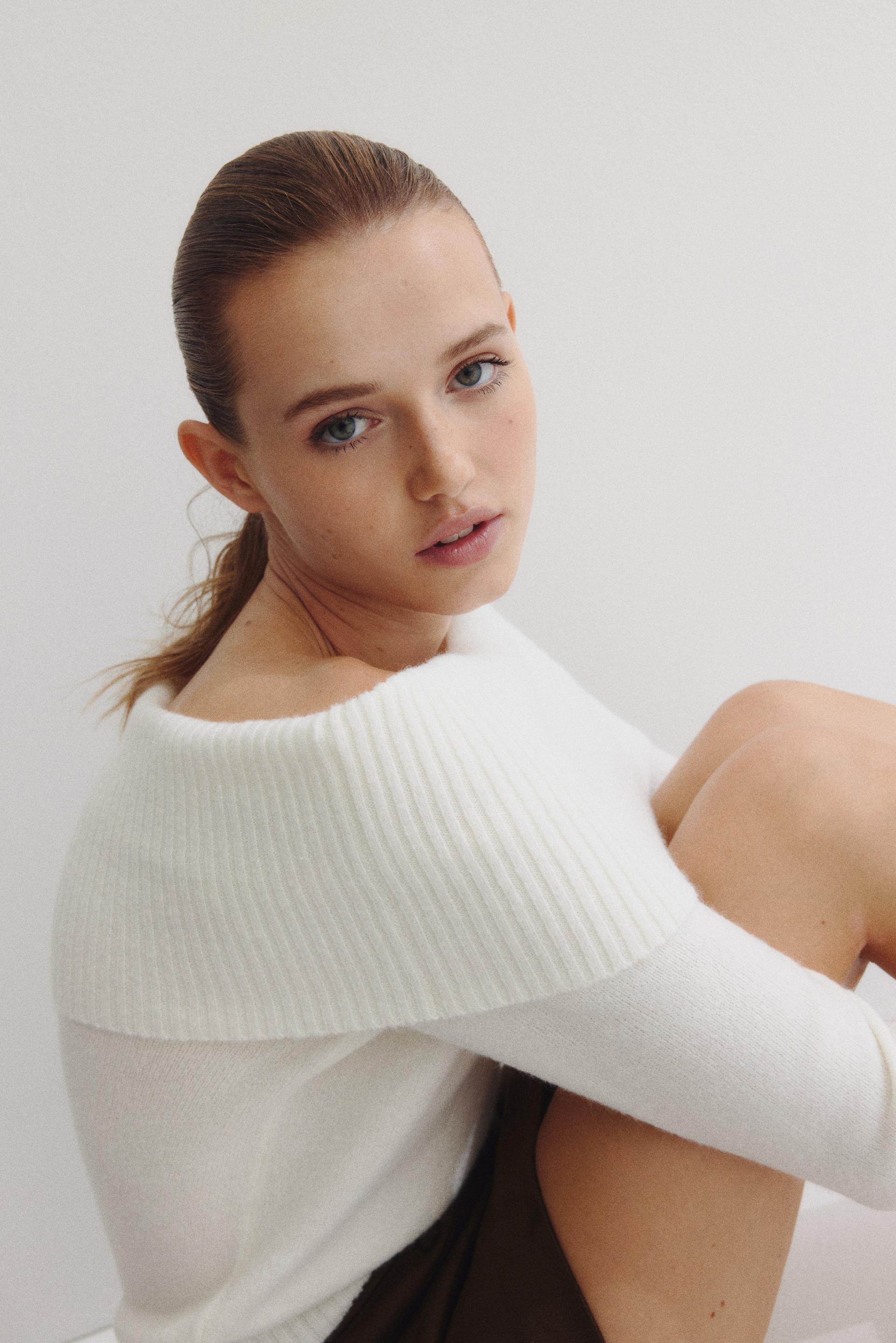 off-the-shoulder sweater