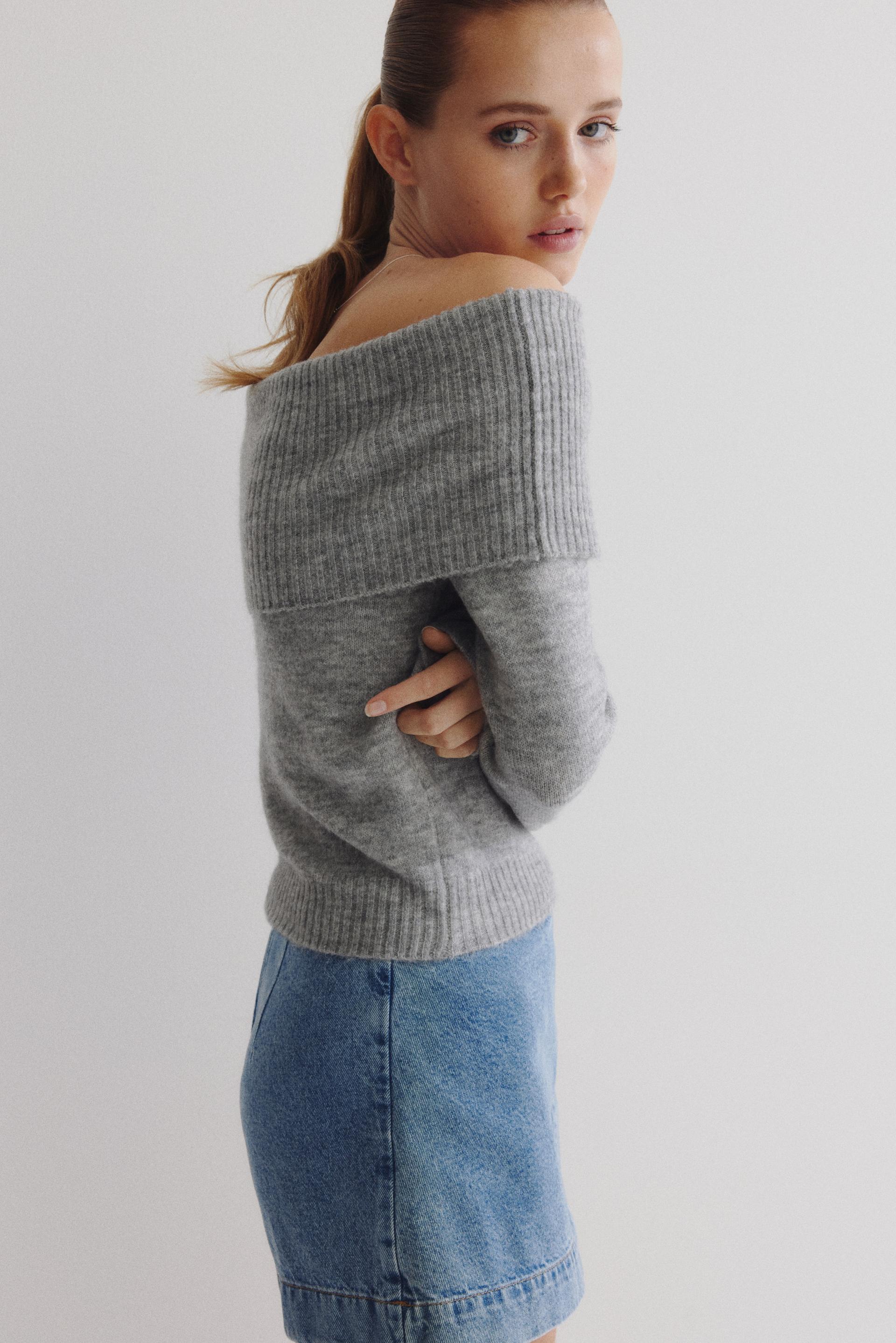 off-the-shoulder sweater