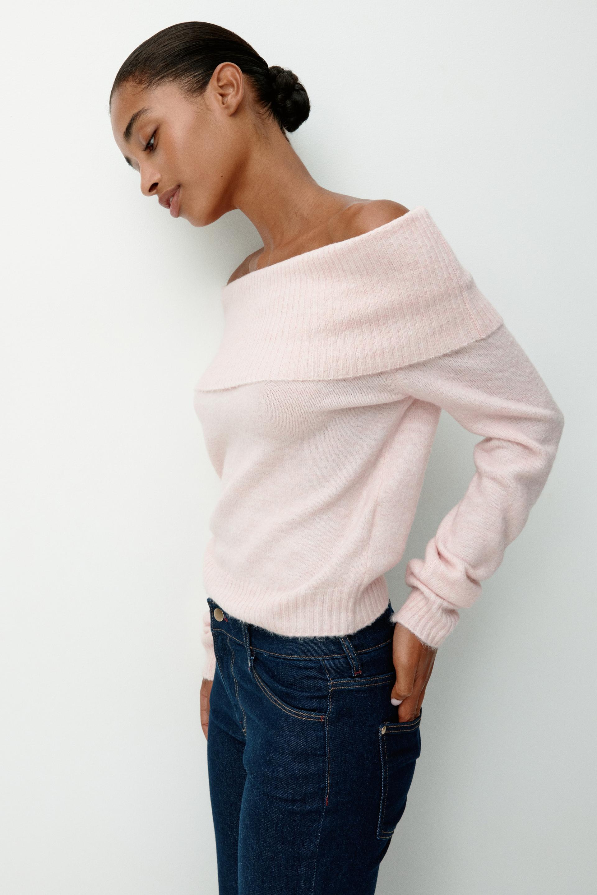 off-the-shoulder sweater