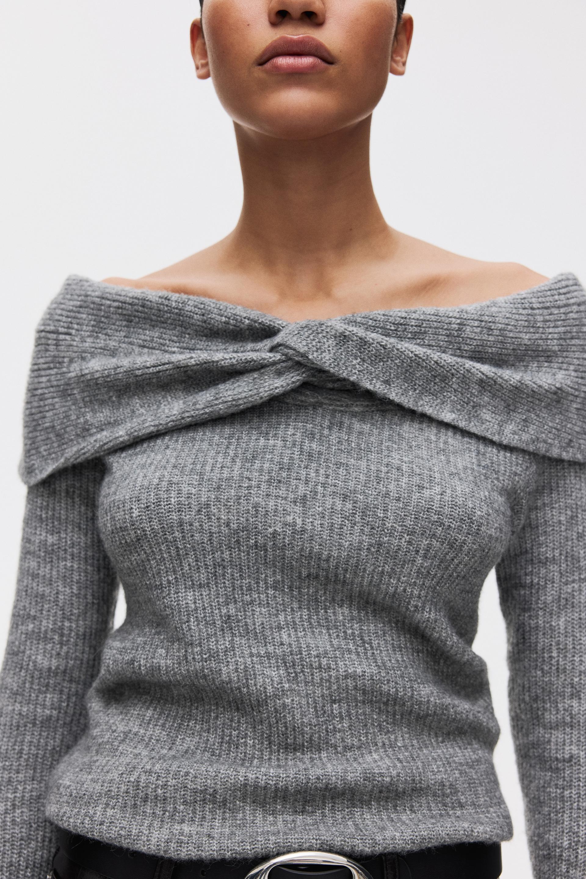 off-the-shoulder sweater