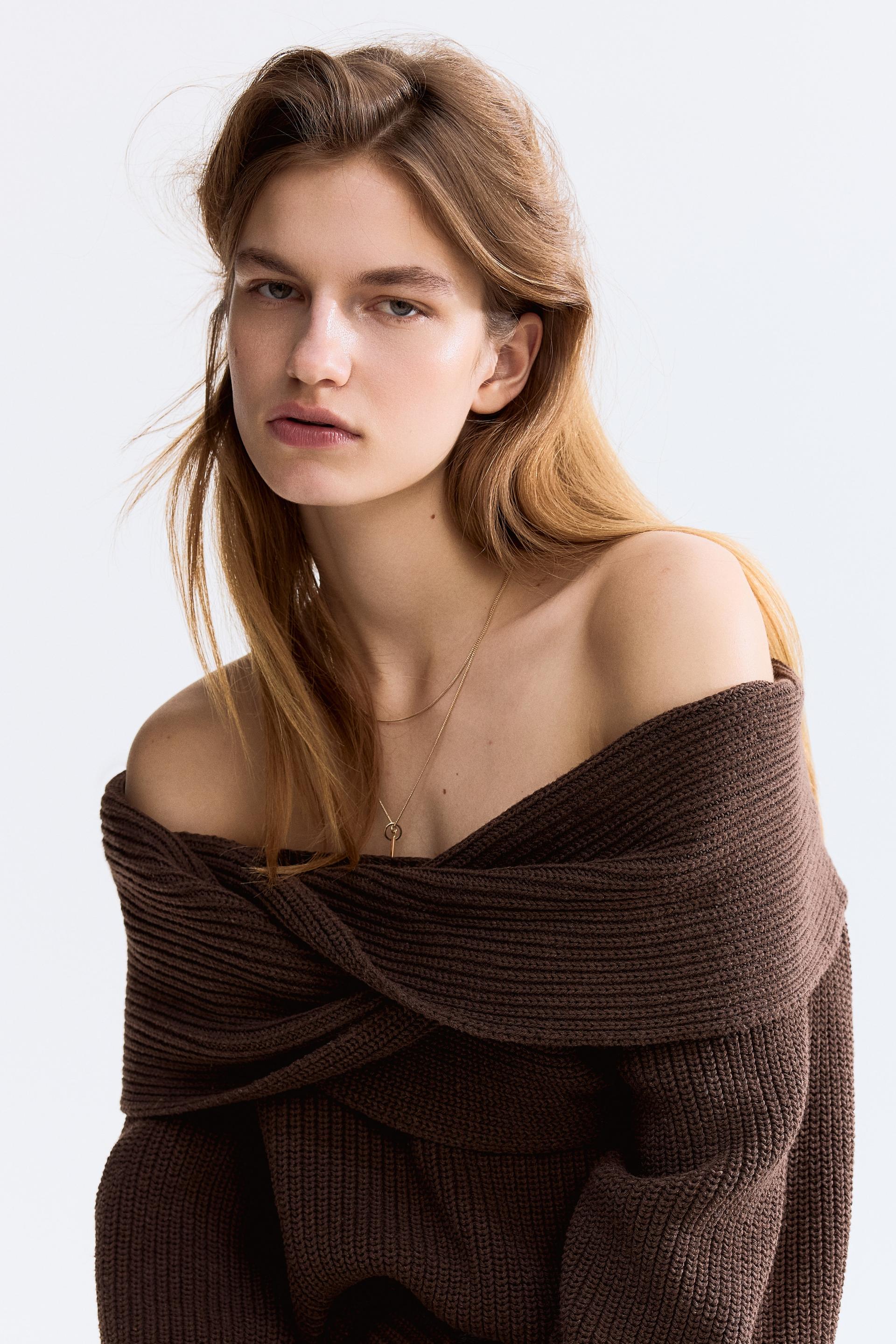 off-the-shoulder sweater