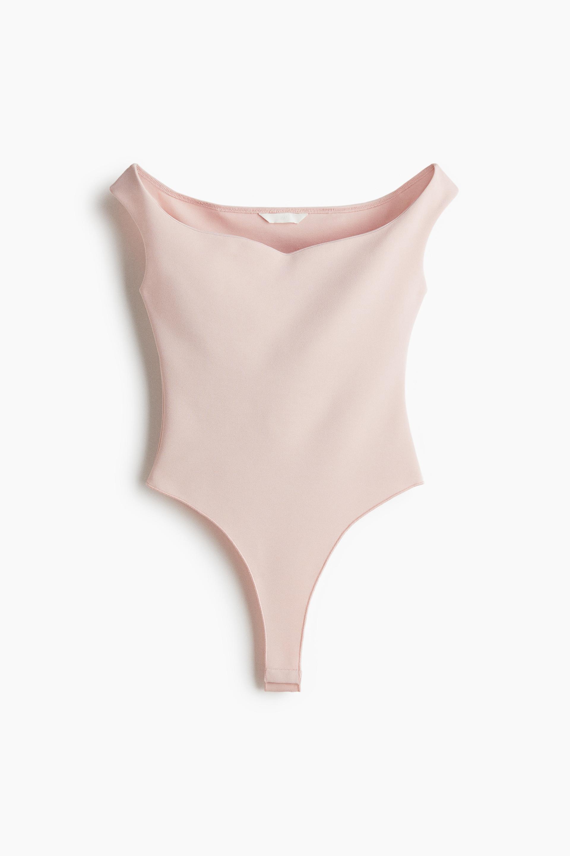 off-the-shoulder thong bodysuit