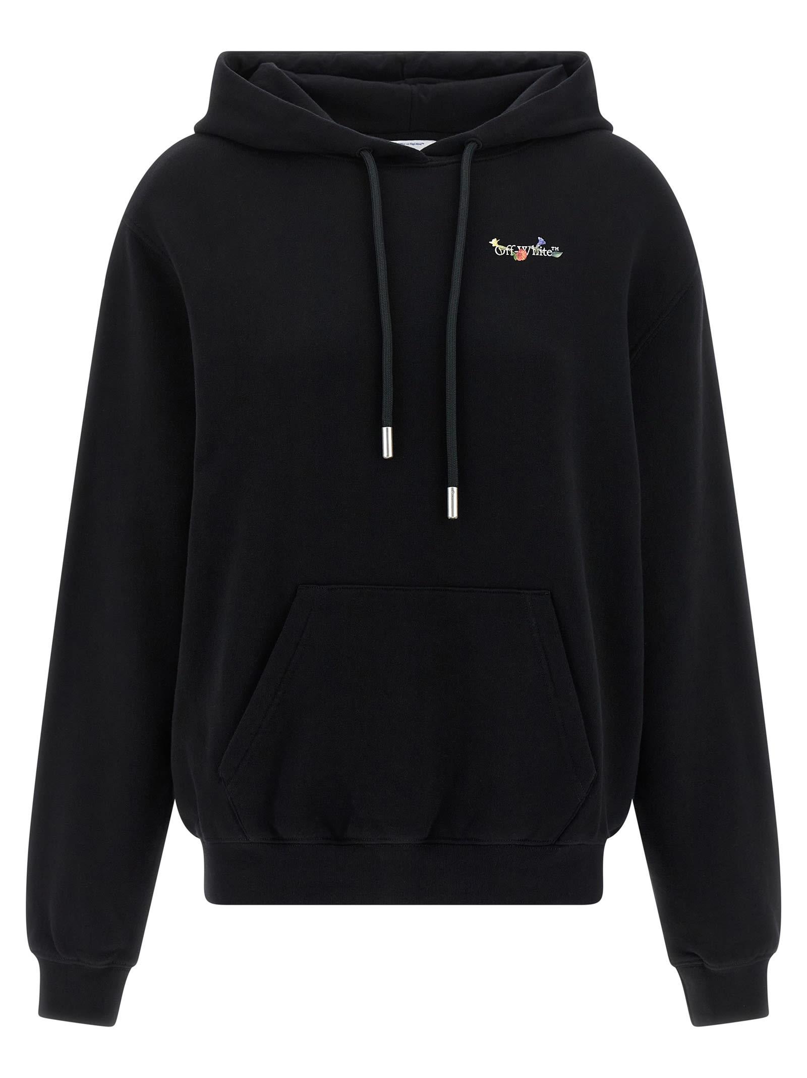 off-white arrow glass flower hoodie