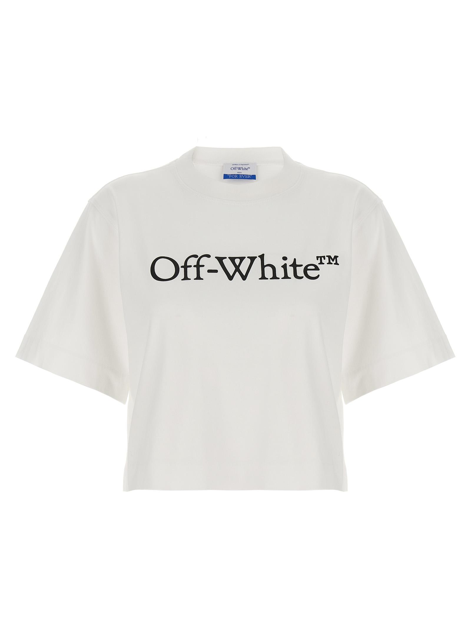 off-white big logo t-shirt white cotton - women