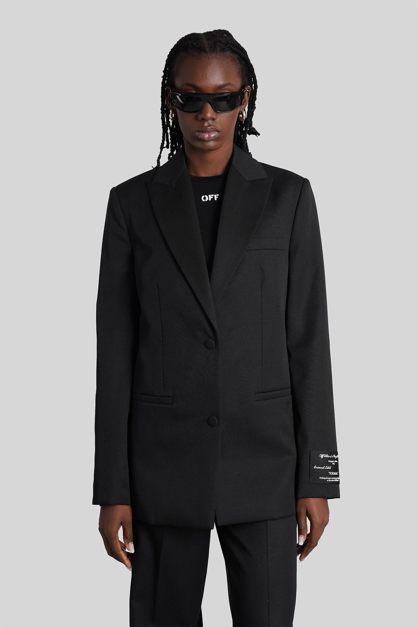 off-white blazer in black wool