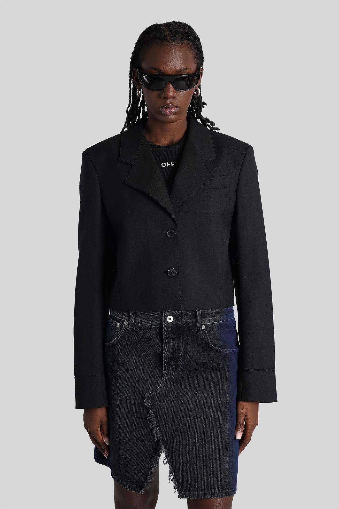 off-white blazer in black wool