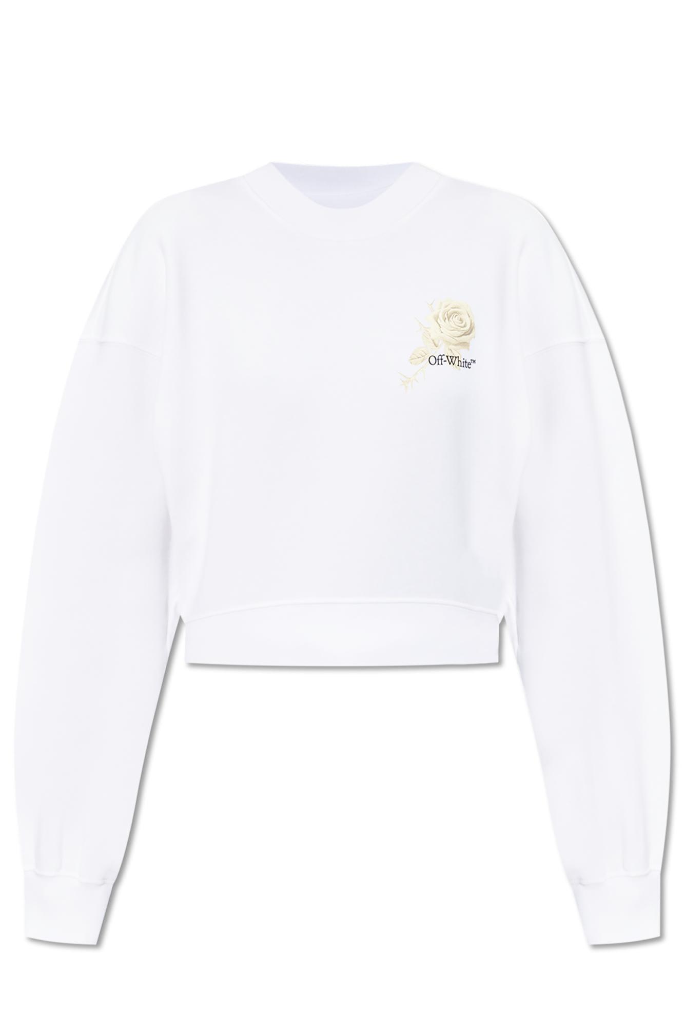 off-white cropped sweatshirt with print