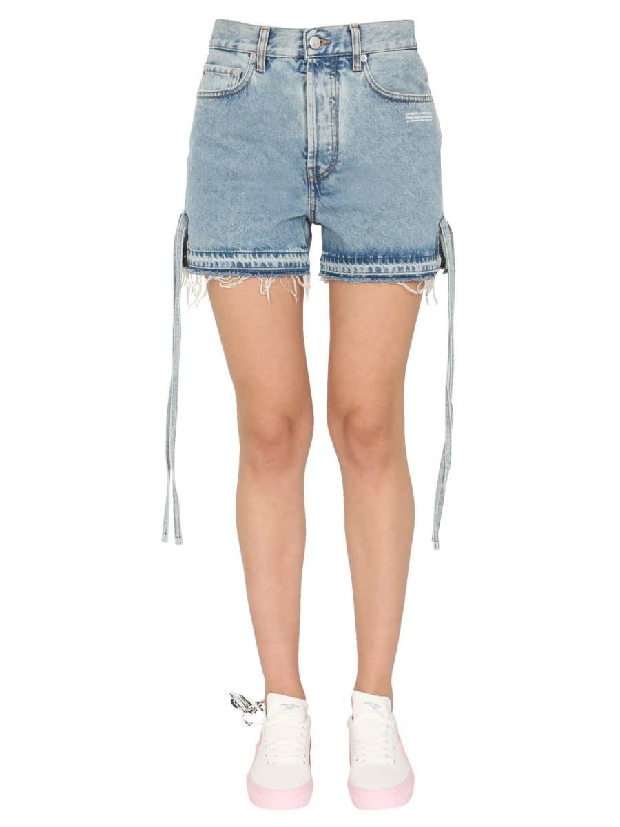 off-white denim shorts