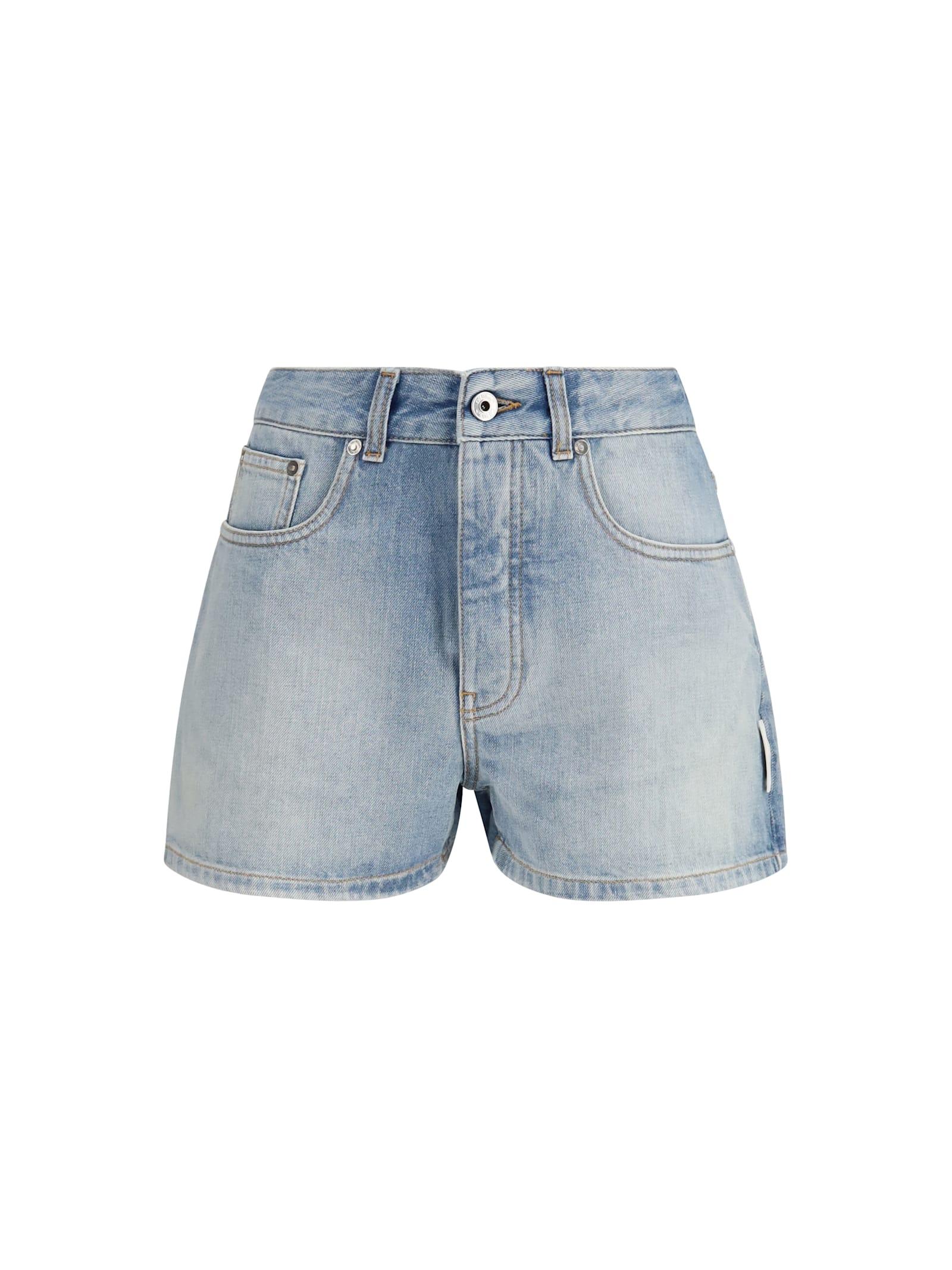 off-white doll denim shorts