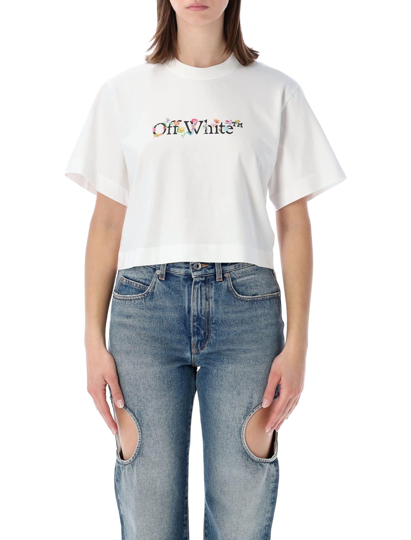 off-white flower cropped t-shirt