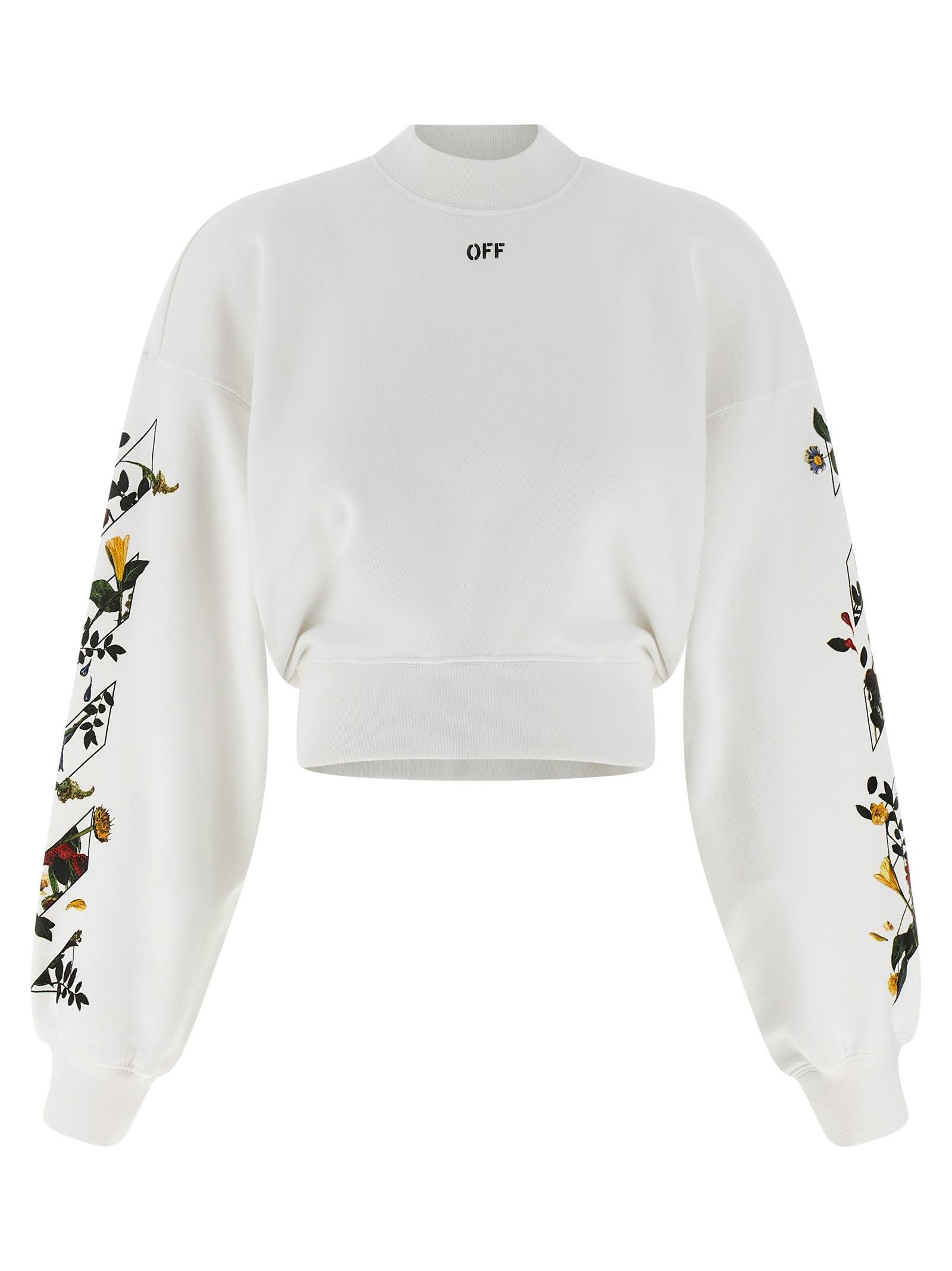 off-white flowers arrow sweatshirt