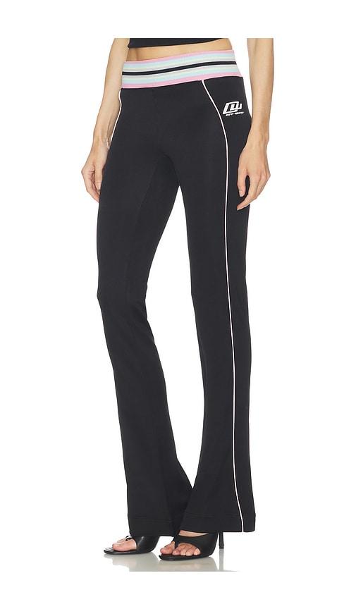 off-white fluid track ow slim pant in black.
