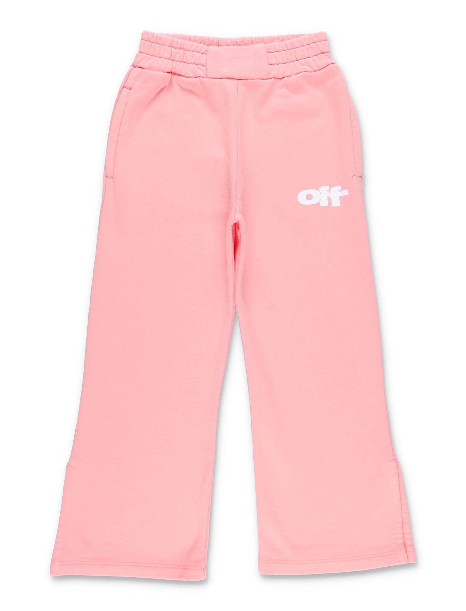 off-white kid - type graphic sweatpants