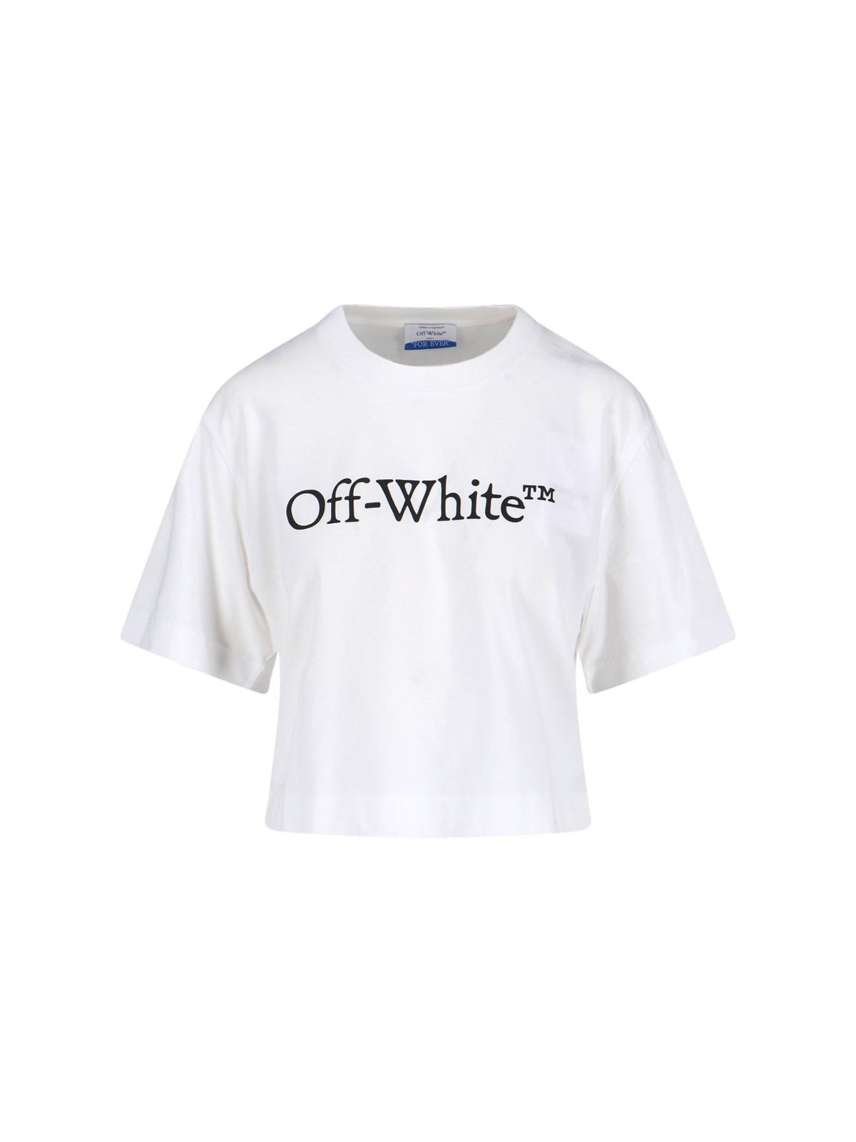 off-white logo crop t-shirt