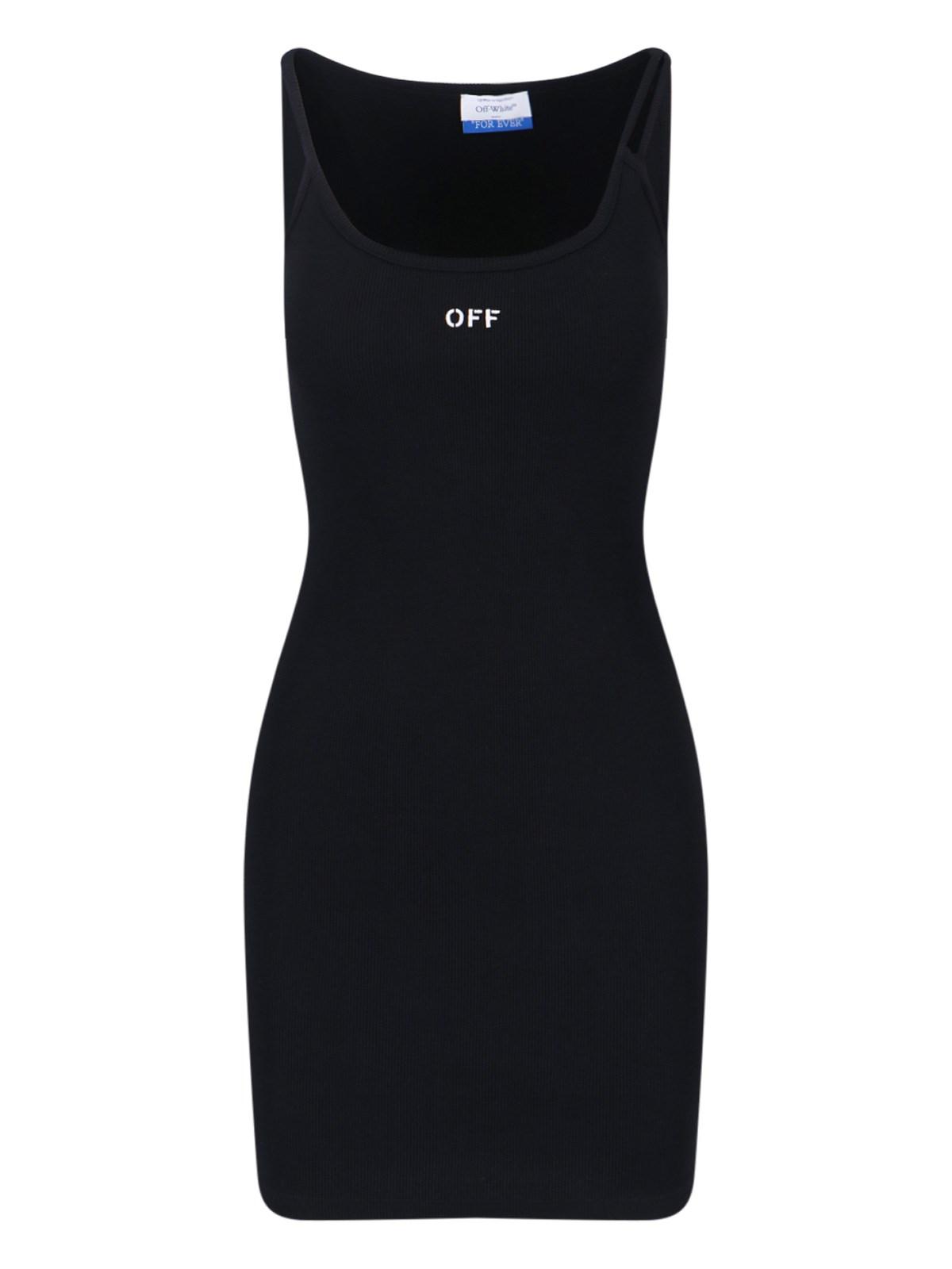 off-white logo midi dress
