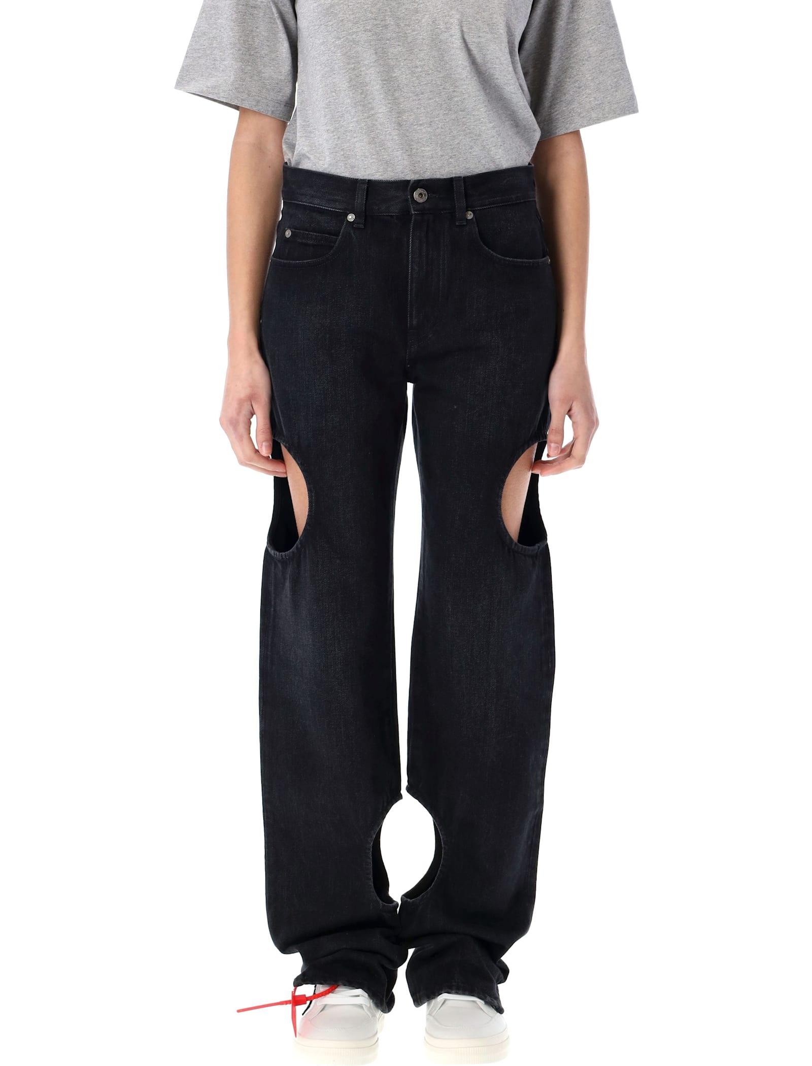 off-white meteor black denim jeans