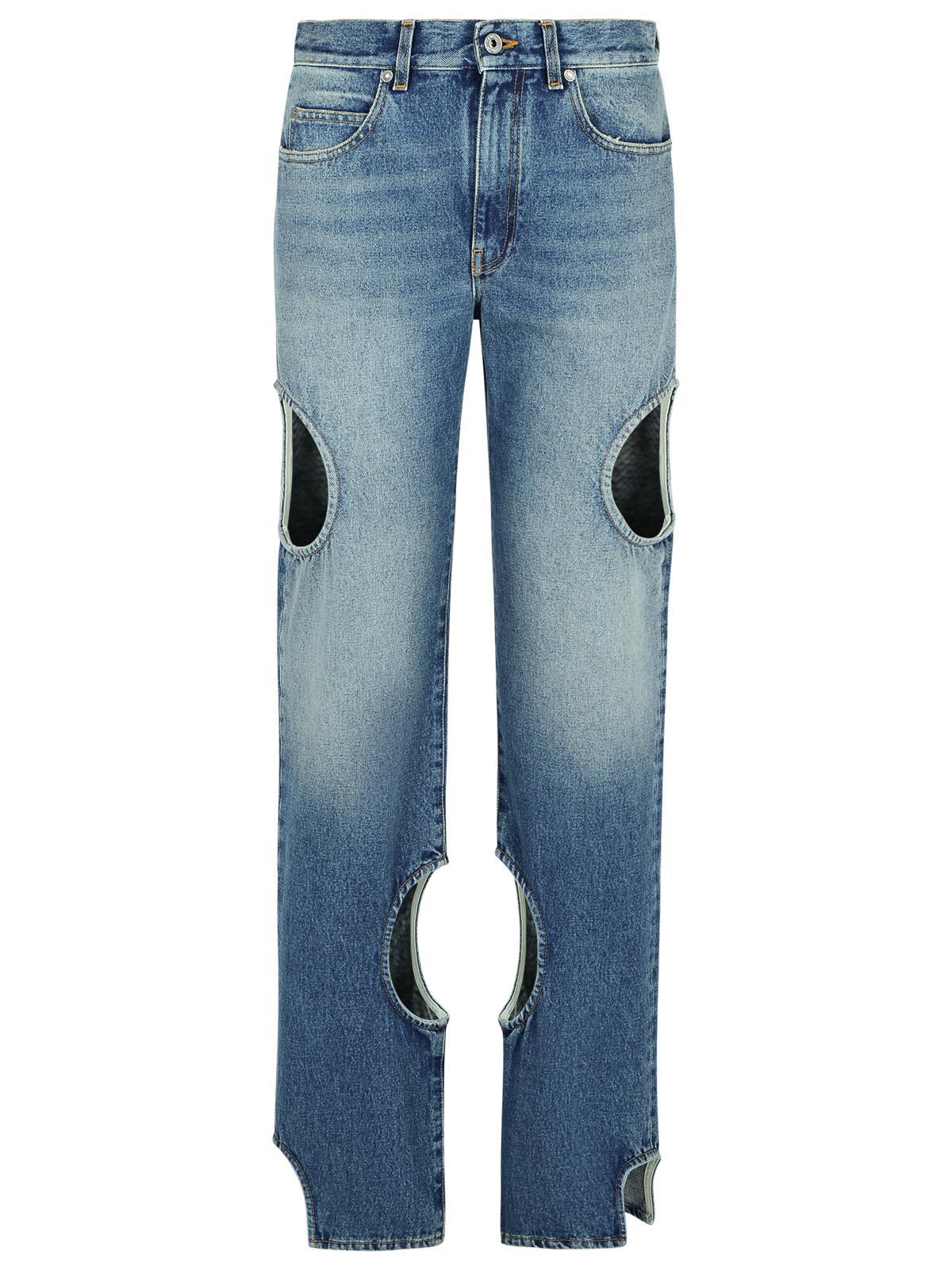 off-white meteor blue denim jeans