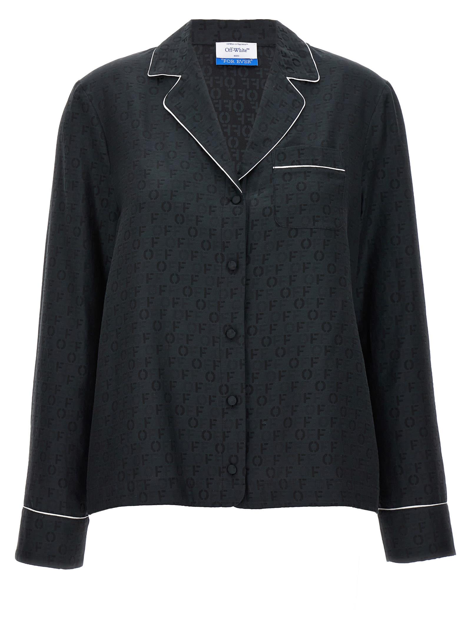 off-white off jaquard pajama shirt