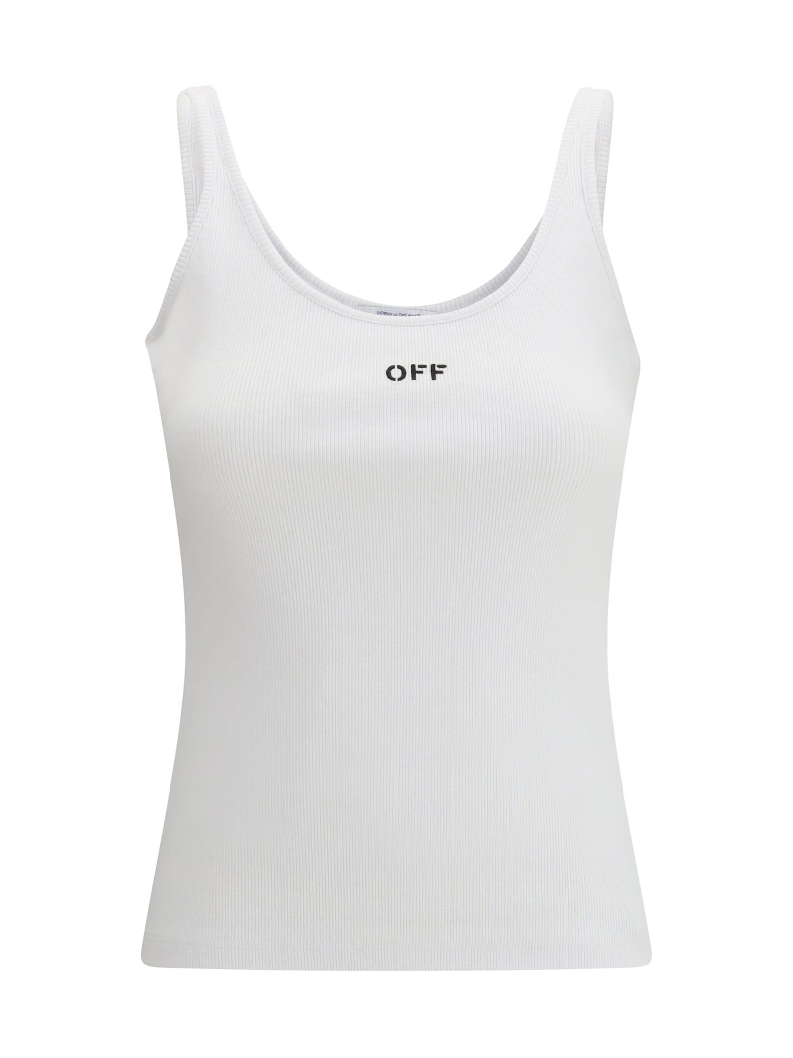 off-white off stamp rib tank top