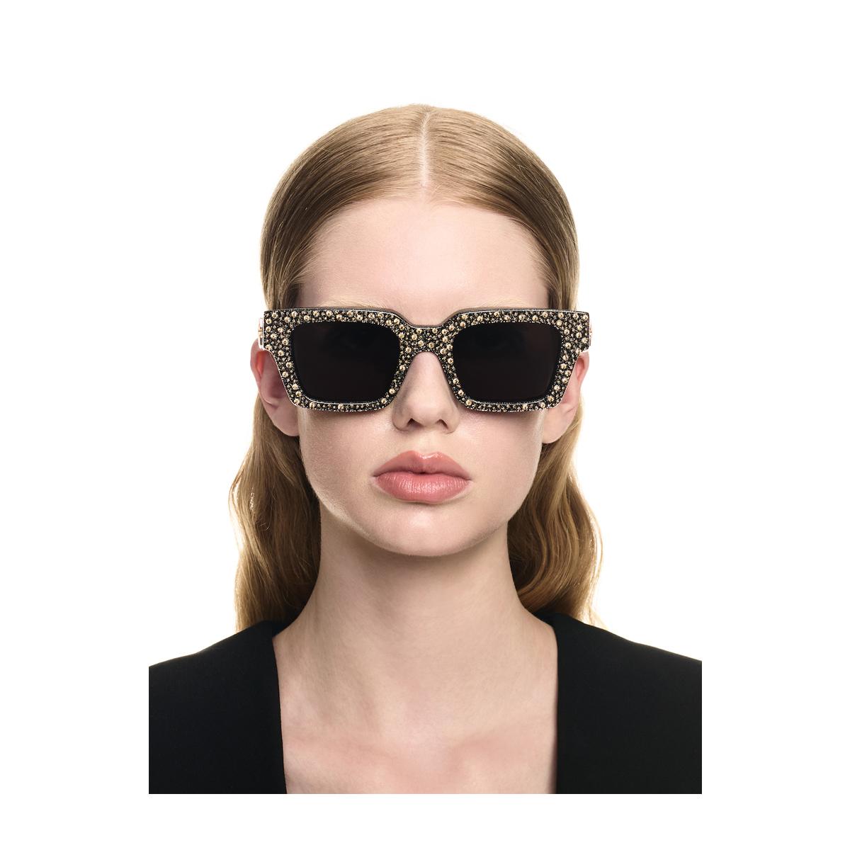 off-white off white oeri126 virgil l 7607 gold dark grey nero acetate occhiali da sole - women