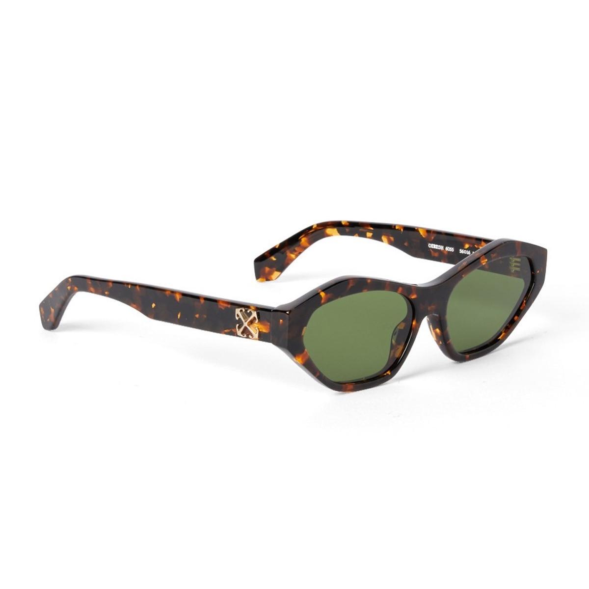 off-white off white oeri13h kent 6055 havana green marrone acetate occhiali da sole - women