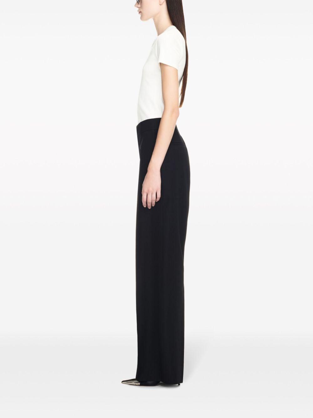 off-white off white trousers black wool - women