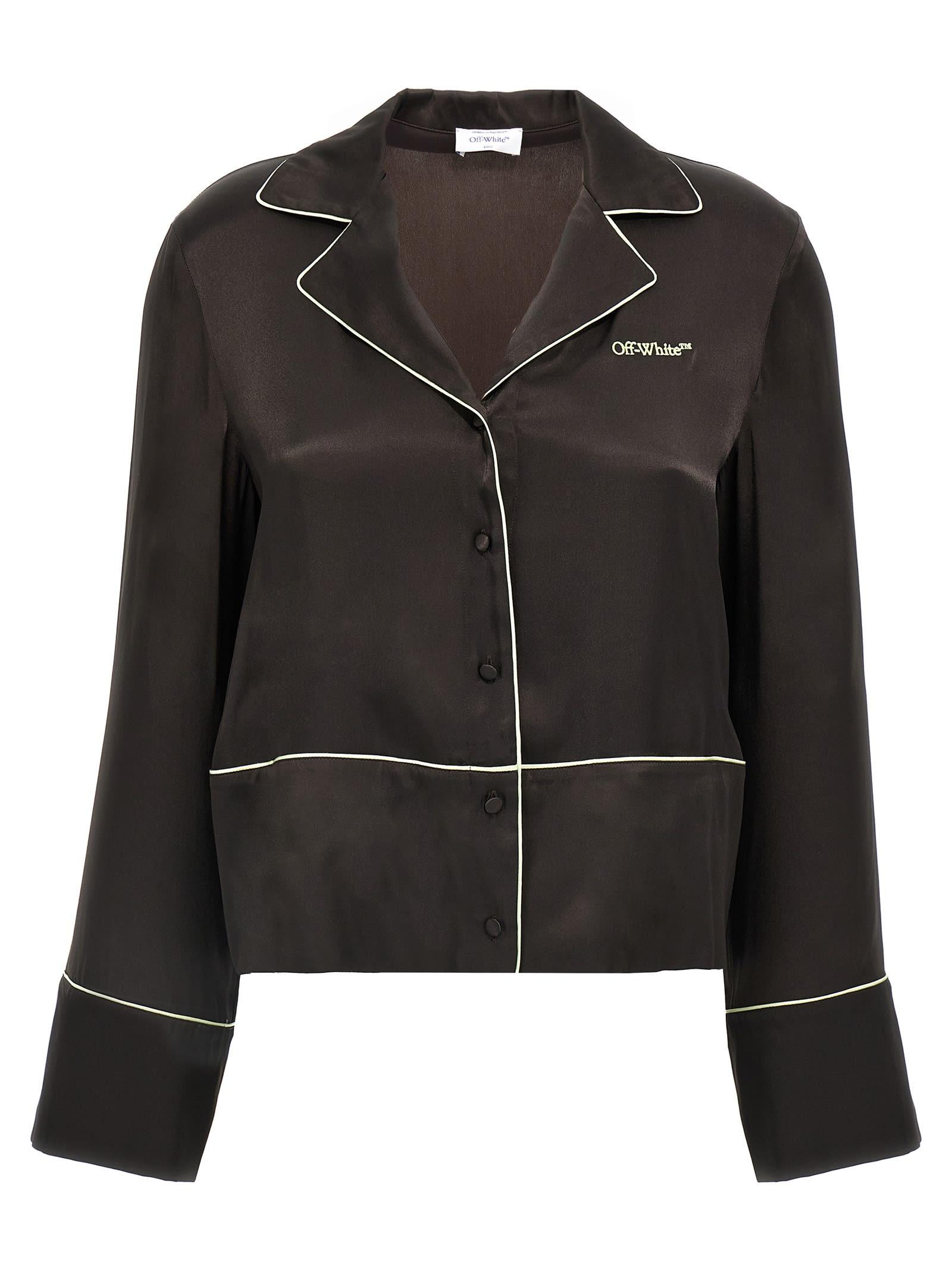 off-white pajama shirt