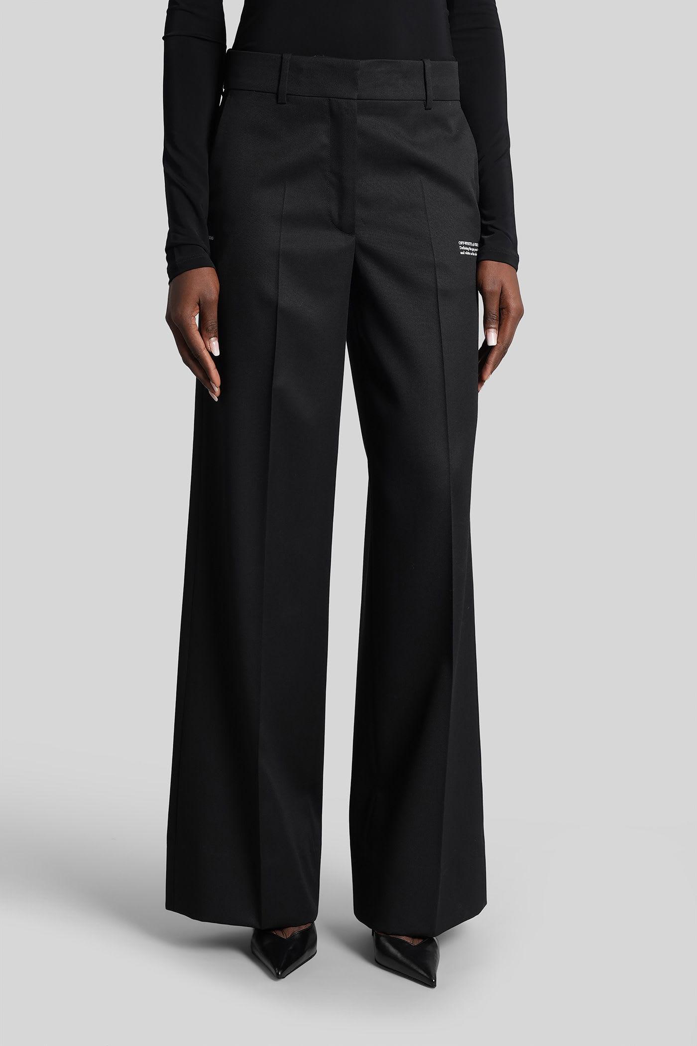 off-white pants in black wool