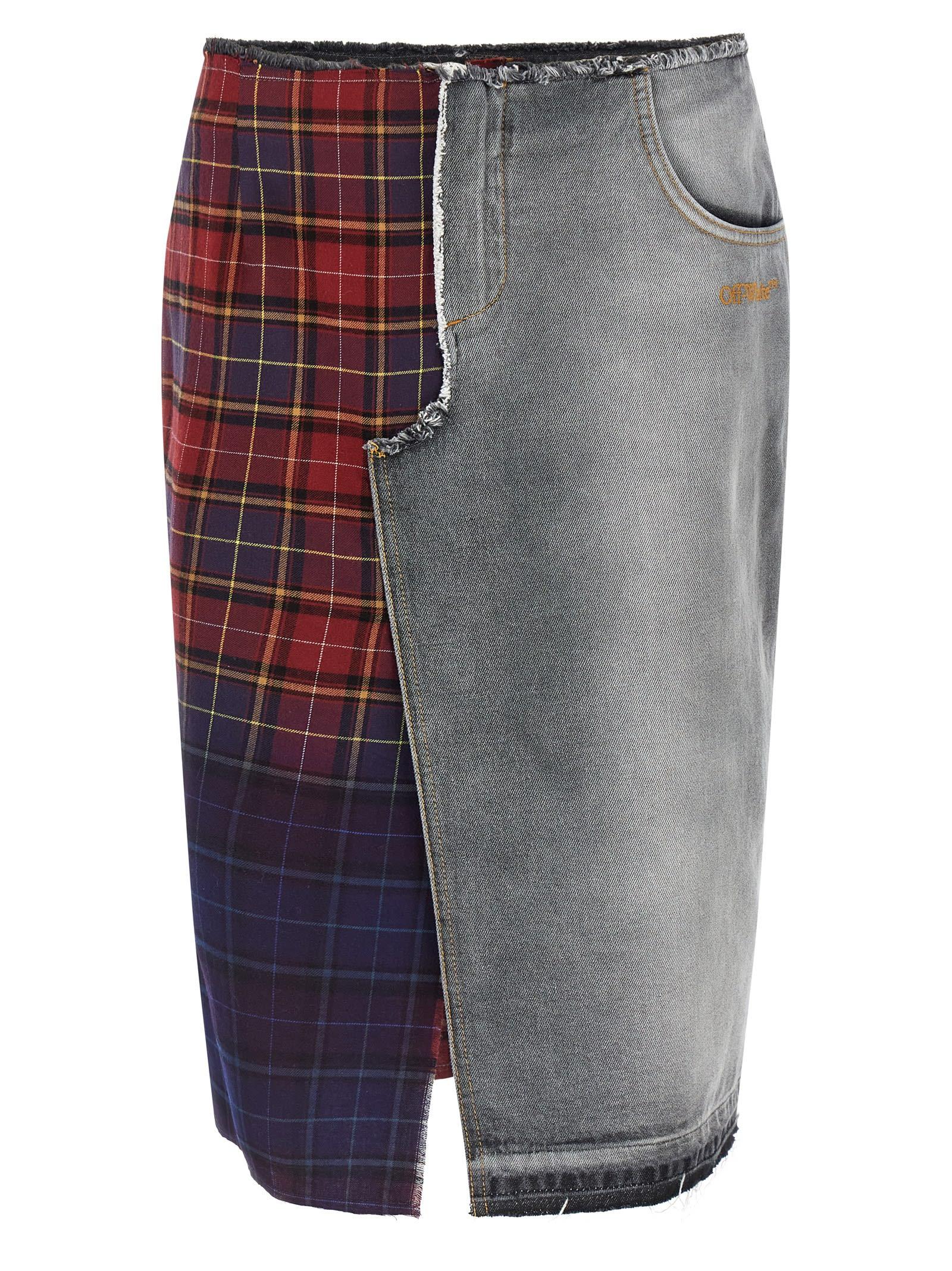 off-white patchwork skirt