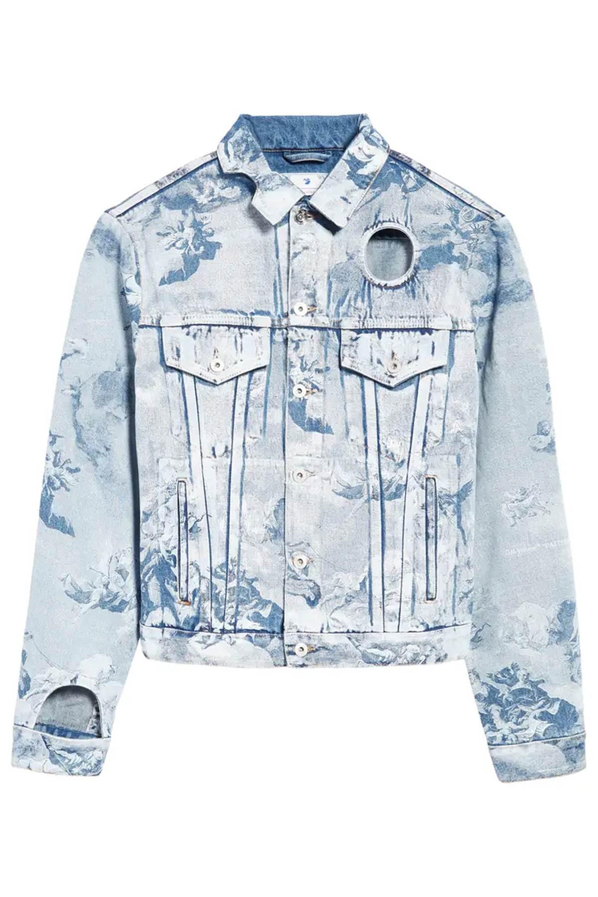 off-white printed denim jacket