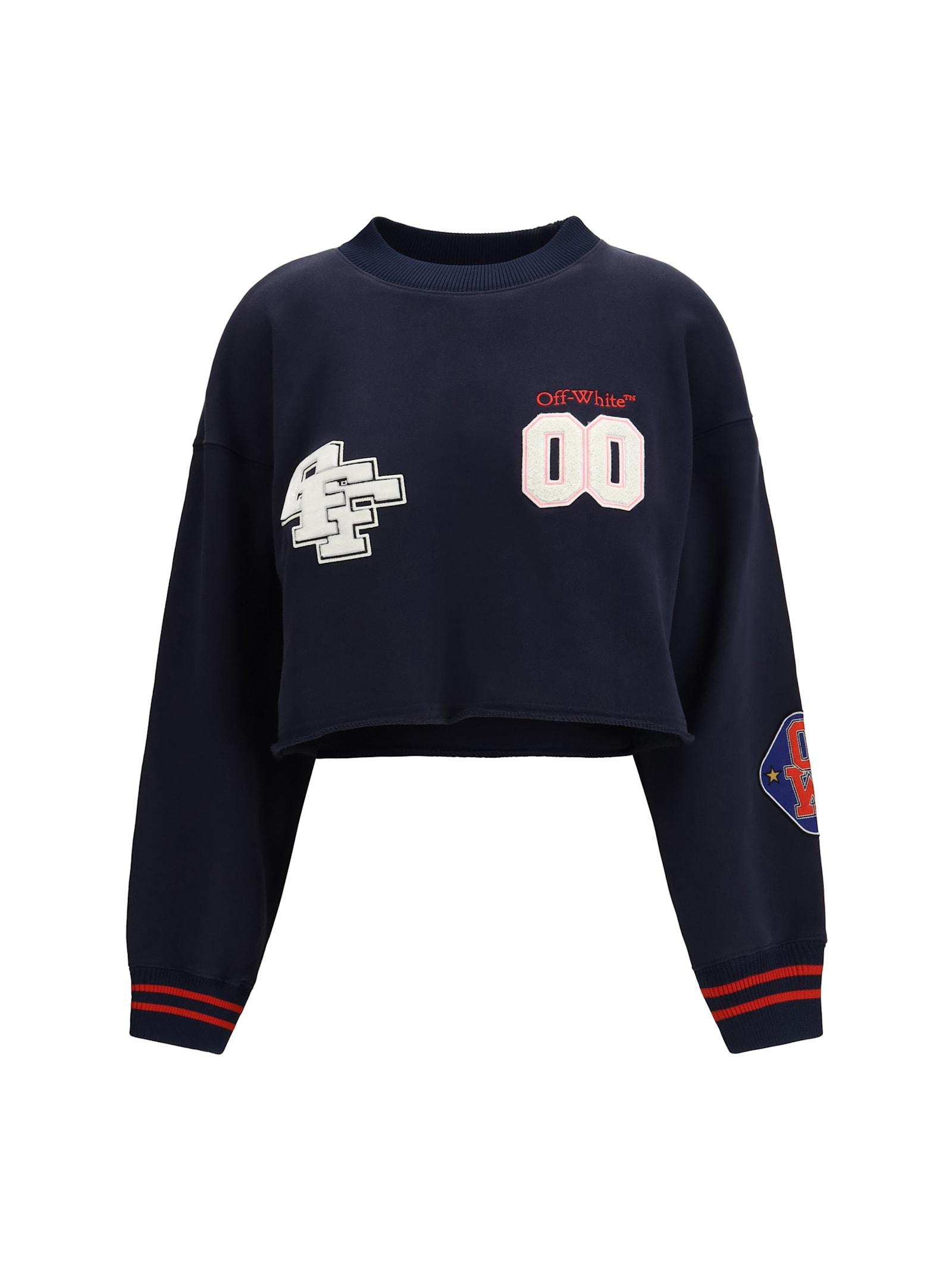 off-white royal patch cropped sweatshirt