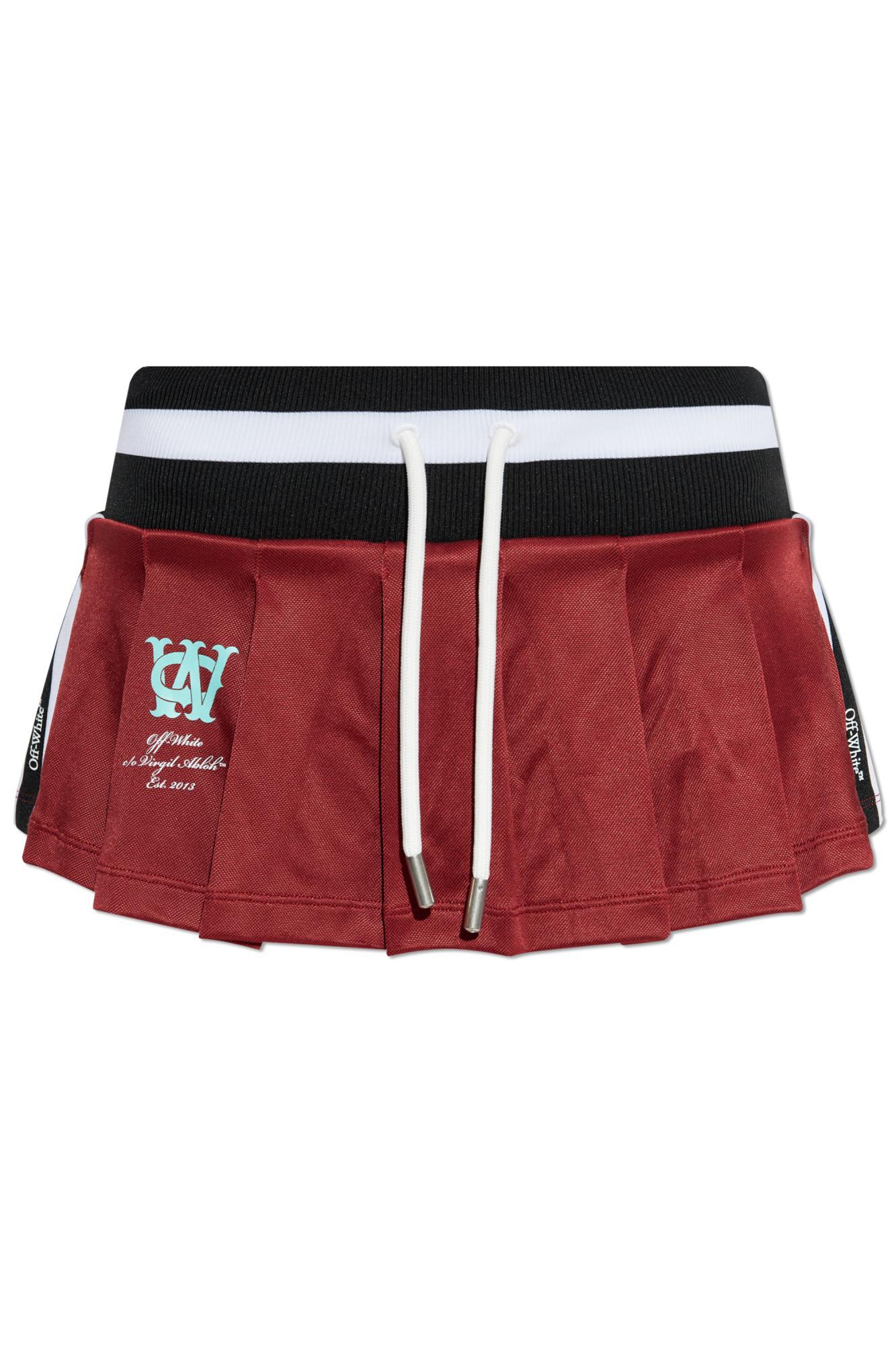 off-white short skirt with shorts