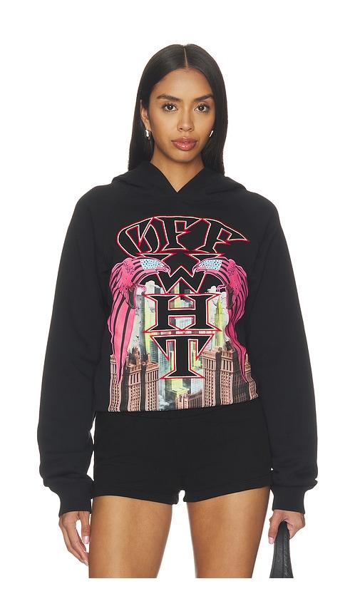 off-white starcity raglan hoodie in black.