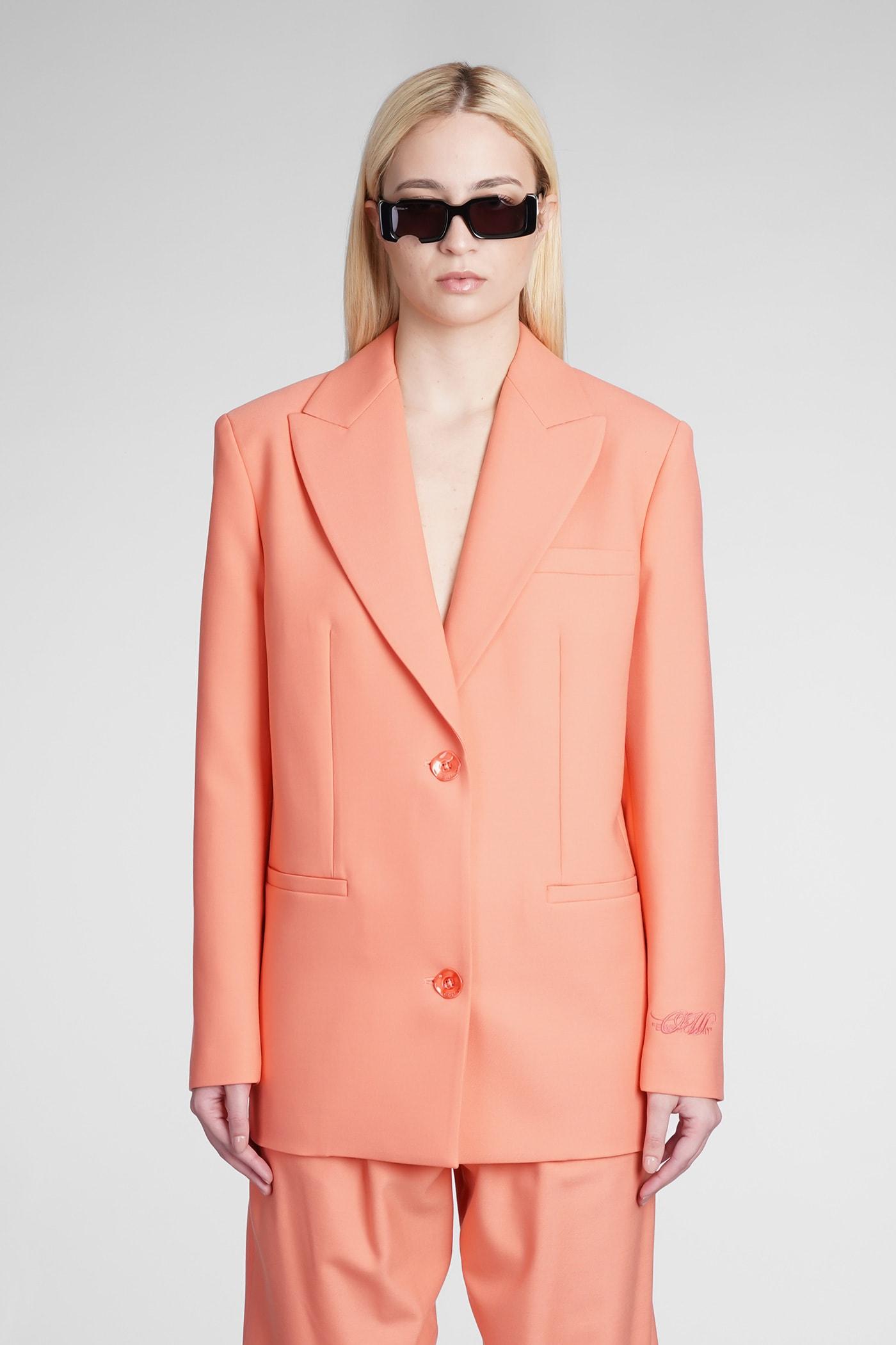 off-white tomboy single-breasted long-sleeved blazer