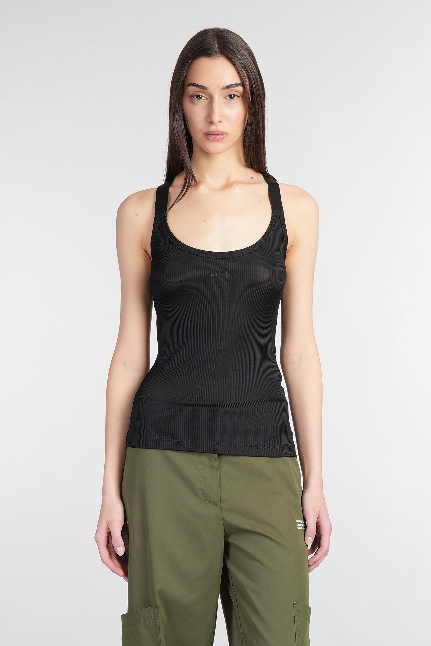 off-white topwear in black viscose