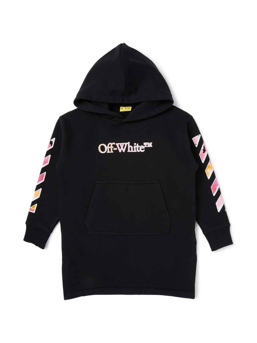 off-white watercolor hoodie dress