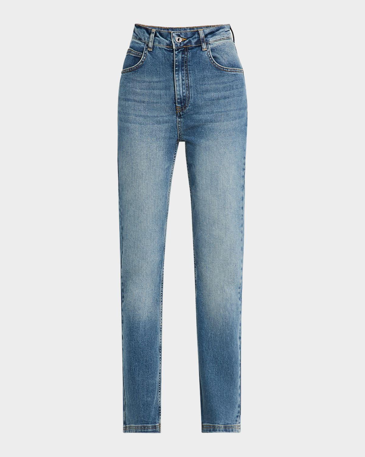og benito high-rise straight denim jeans