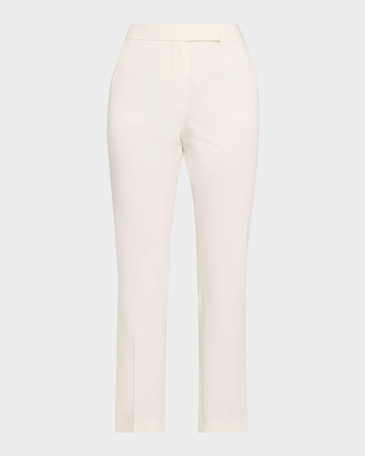 okra cropped cotton stretch pants