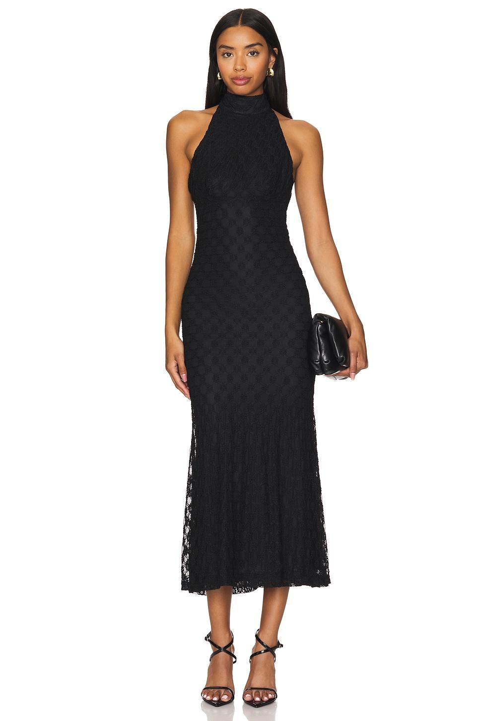 ola lace midi dress