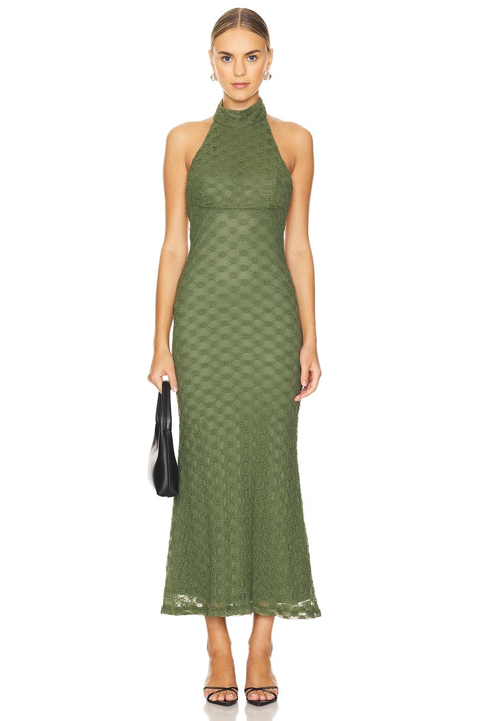 ola lace midi dress