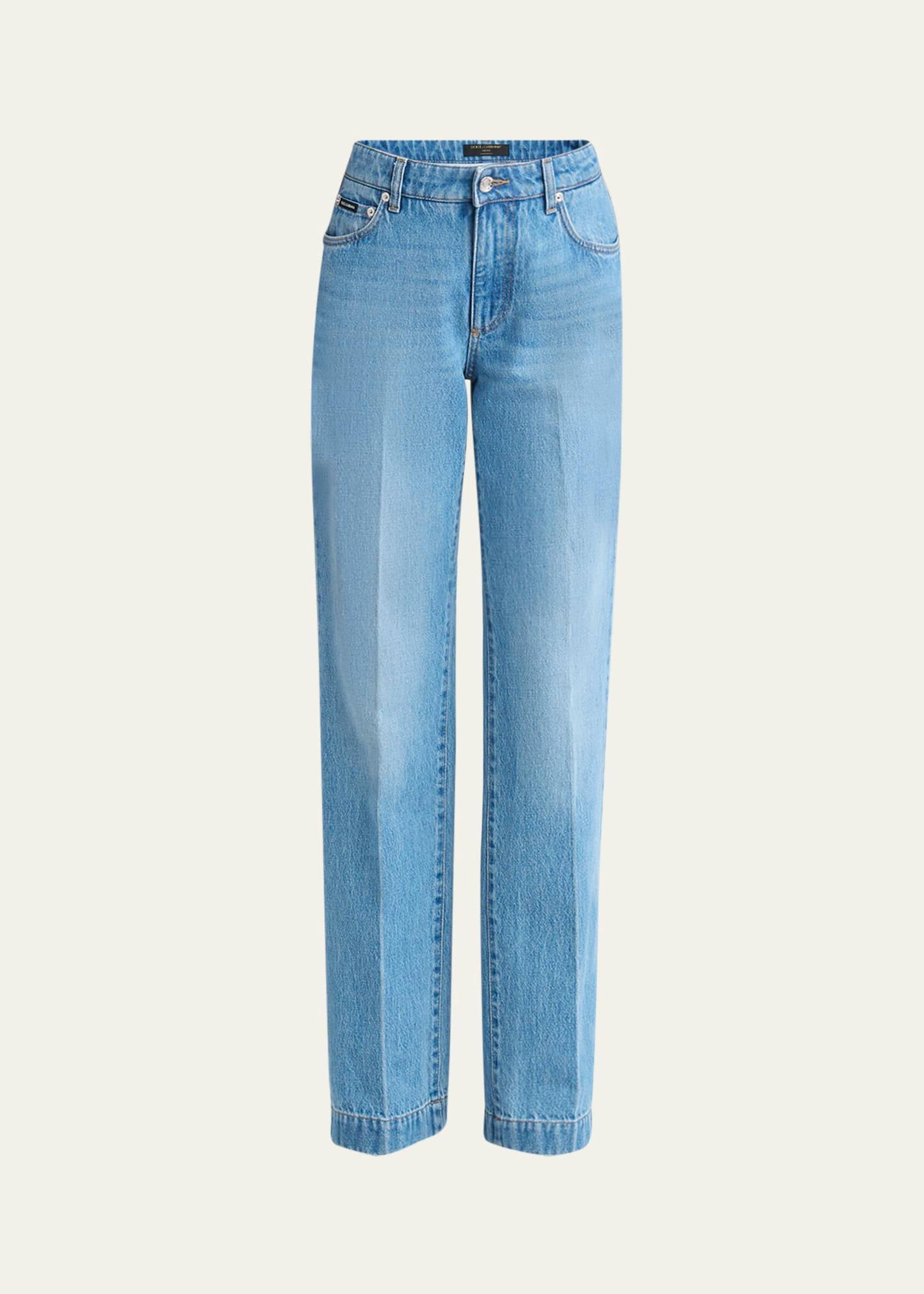 old crisp straight leg denim pants