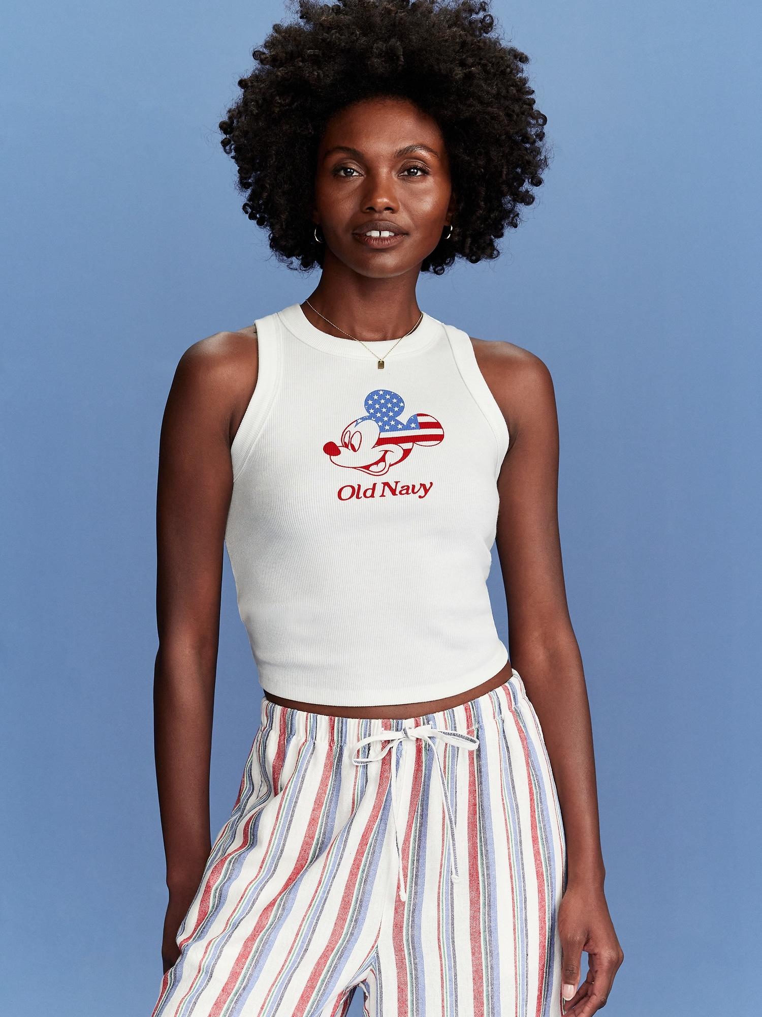 old navy x disney© mickey mouse snug flag tank top