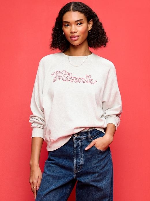 old navy x disney minnie mouse socomfy oversized graphic sweatshirt
