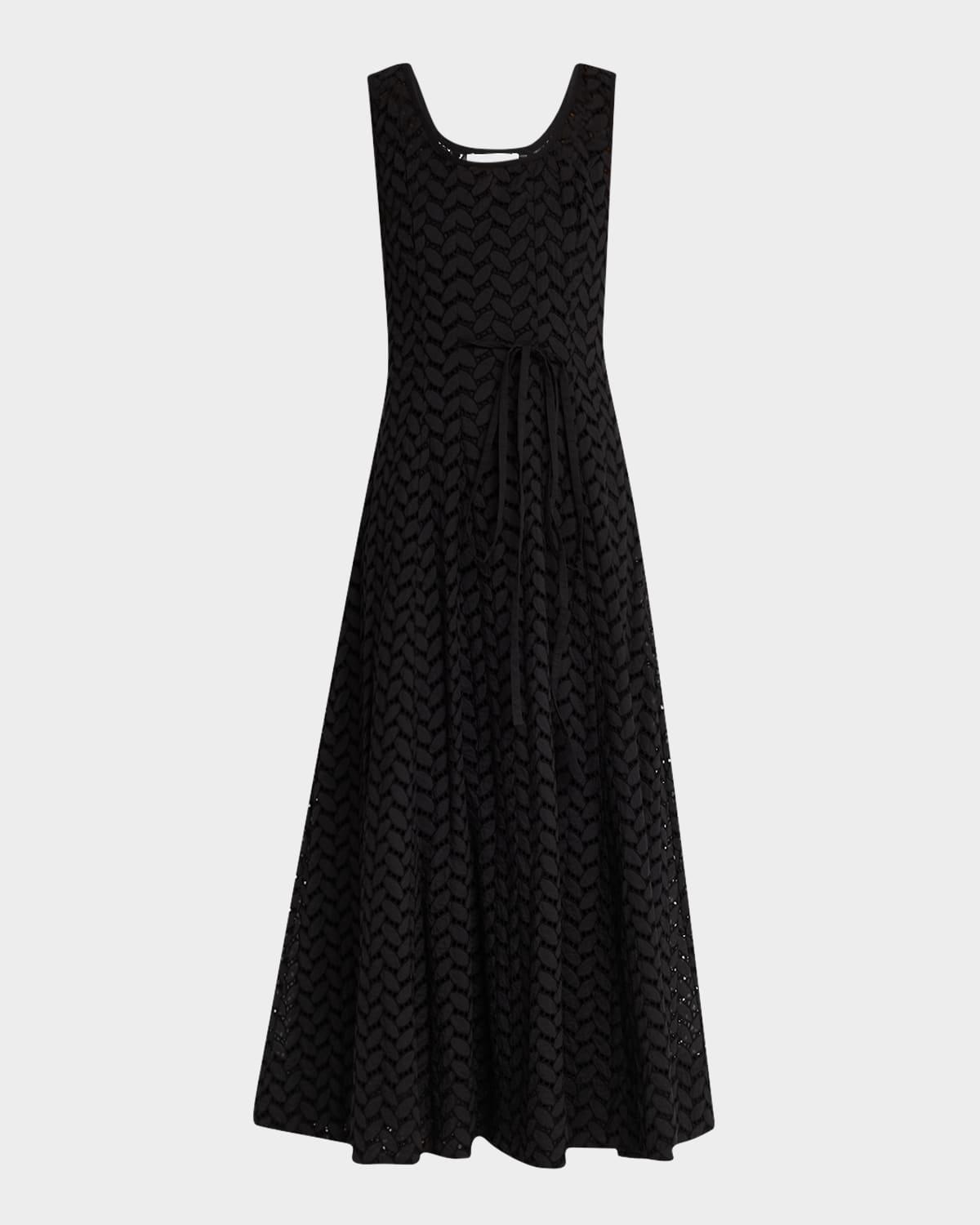 olea eyelet-embroidered cotton midi dress