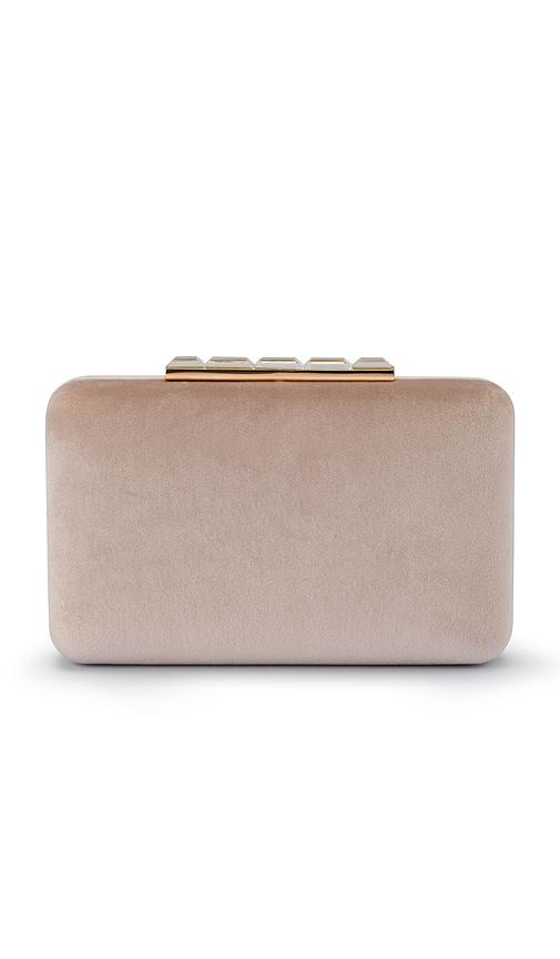 olga berg bess clutch in cream.