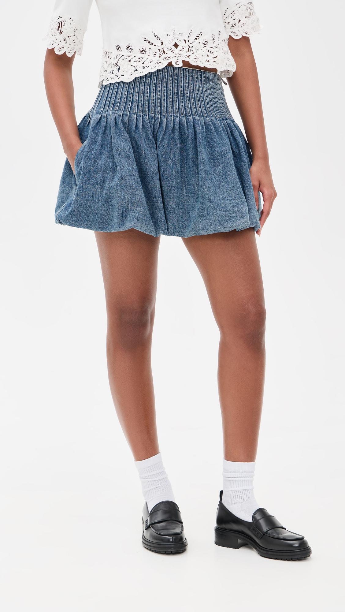oli denim bubble skirt