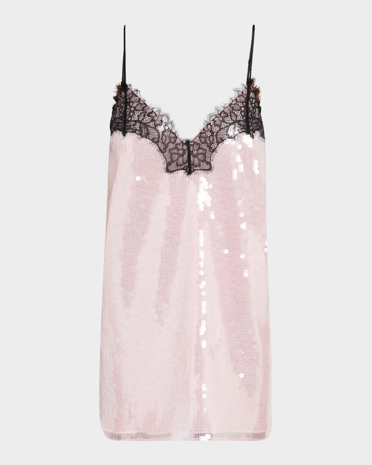 olive sequined mini dress