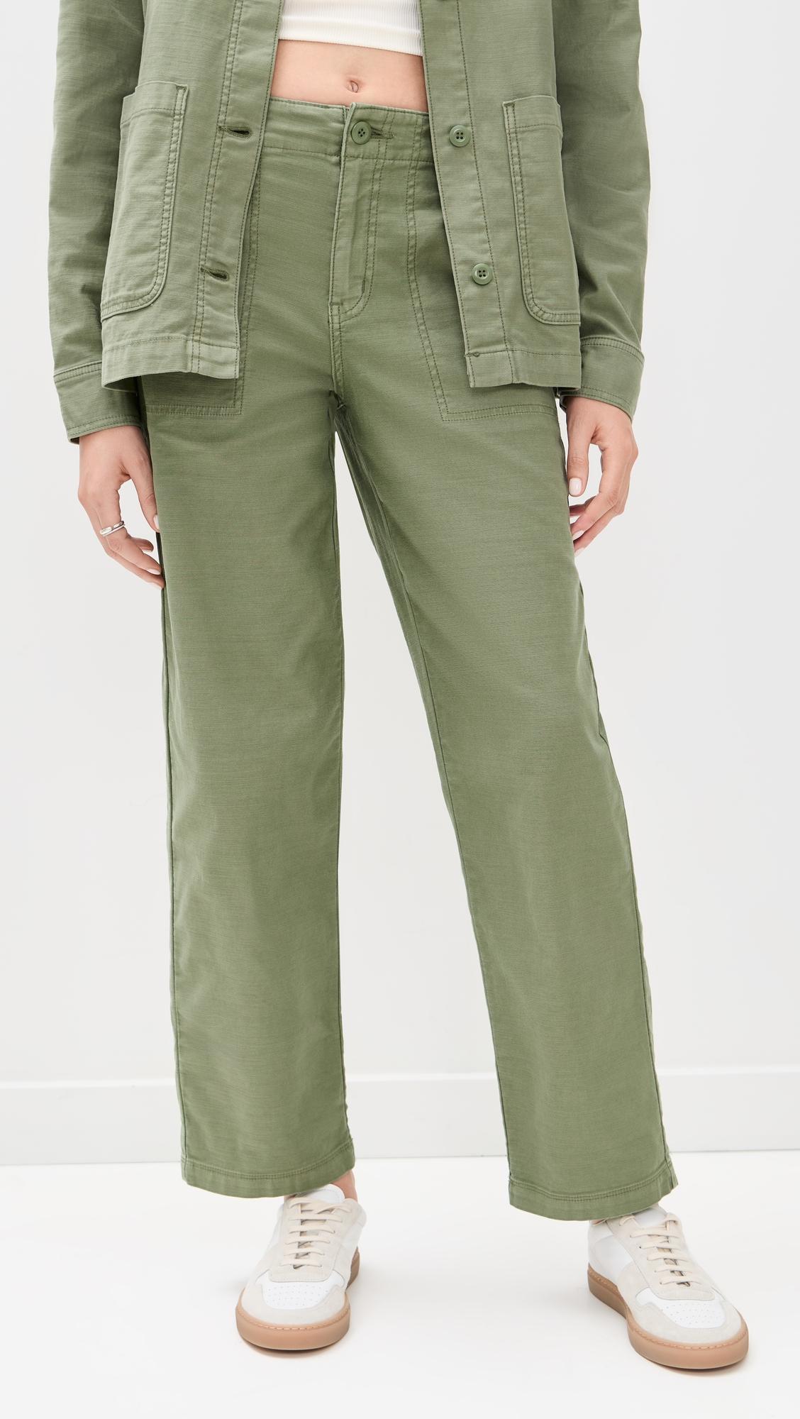 olive twill pants