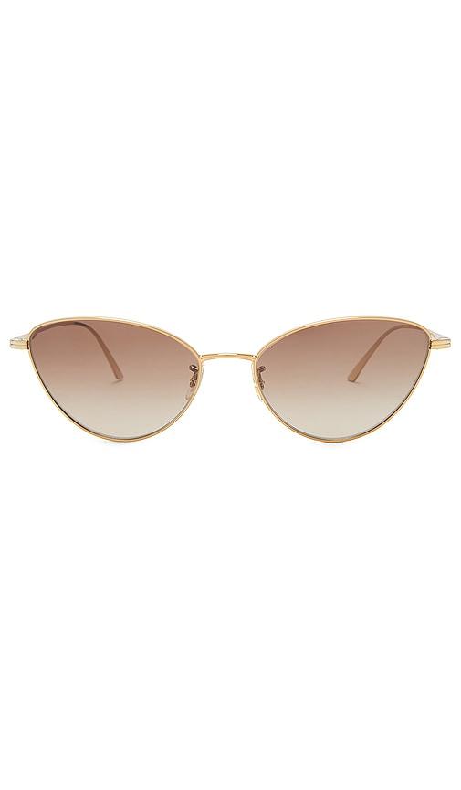 oliver peoples x khaite 1998c sunglasses in metallic gold.
