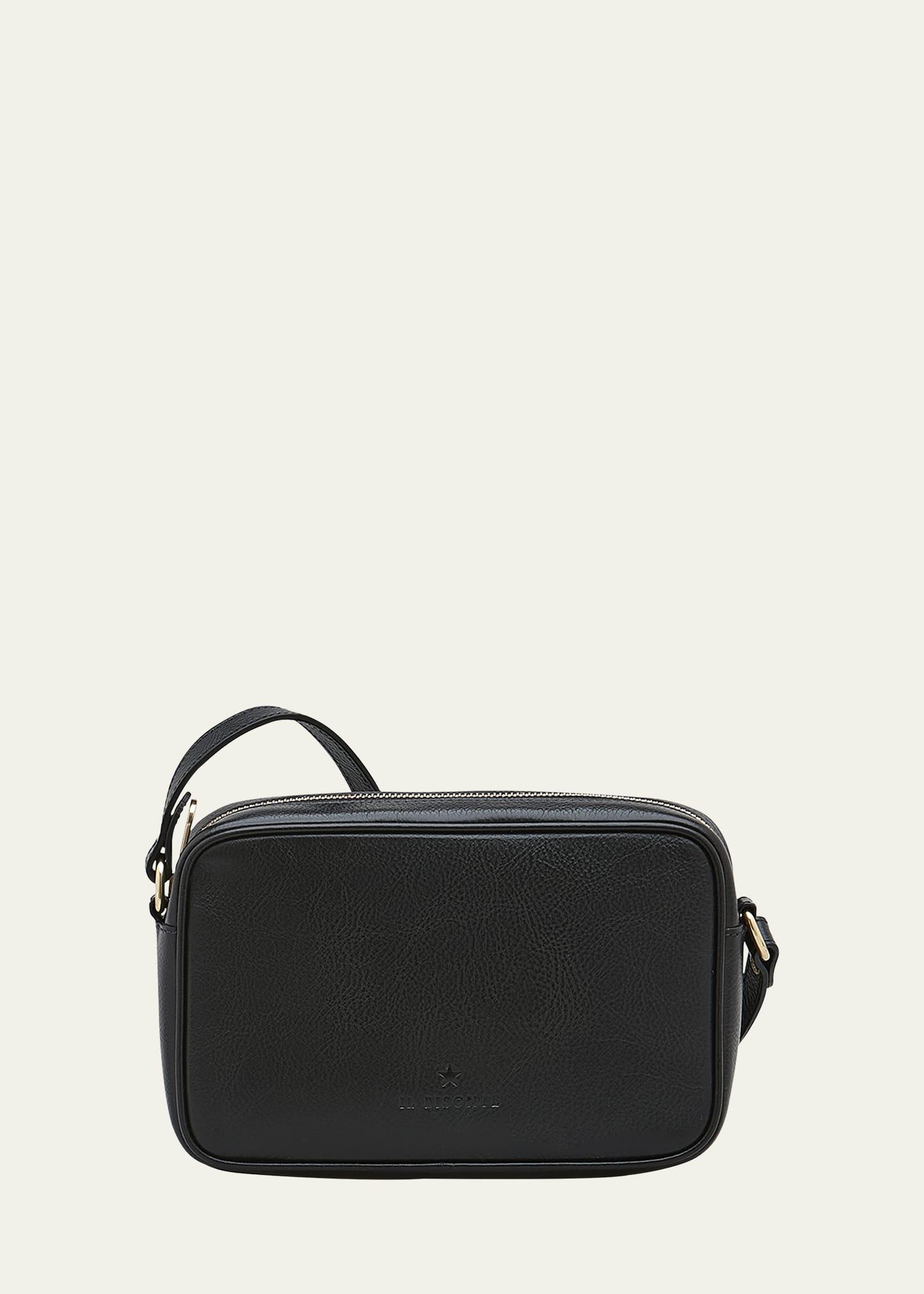 oliveta vacchetta leather camera crossbody bag